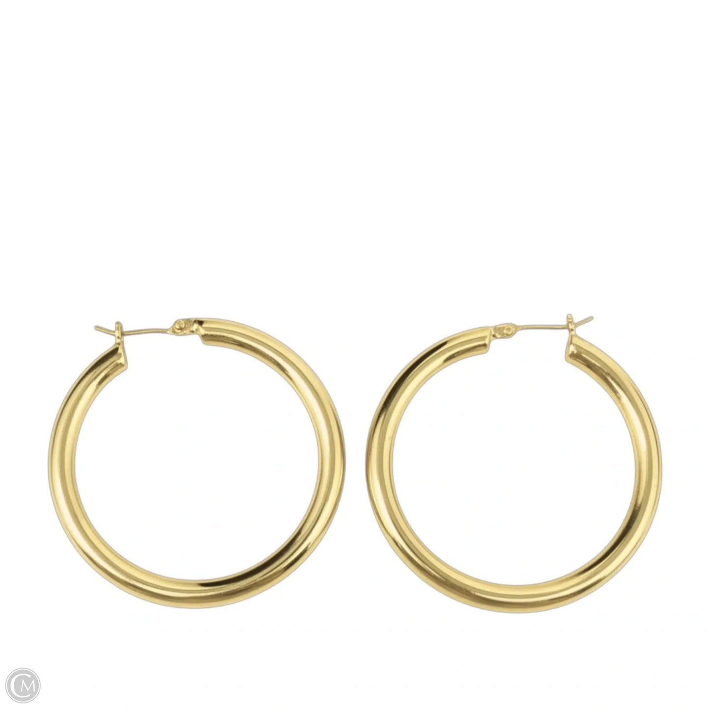 1.5” Gold Tone Hoop Earrings