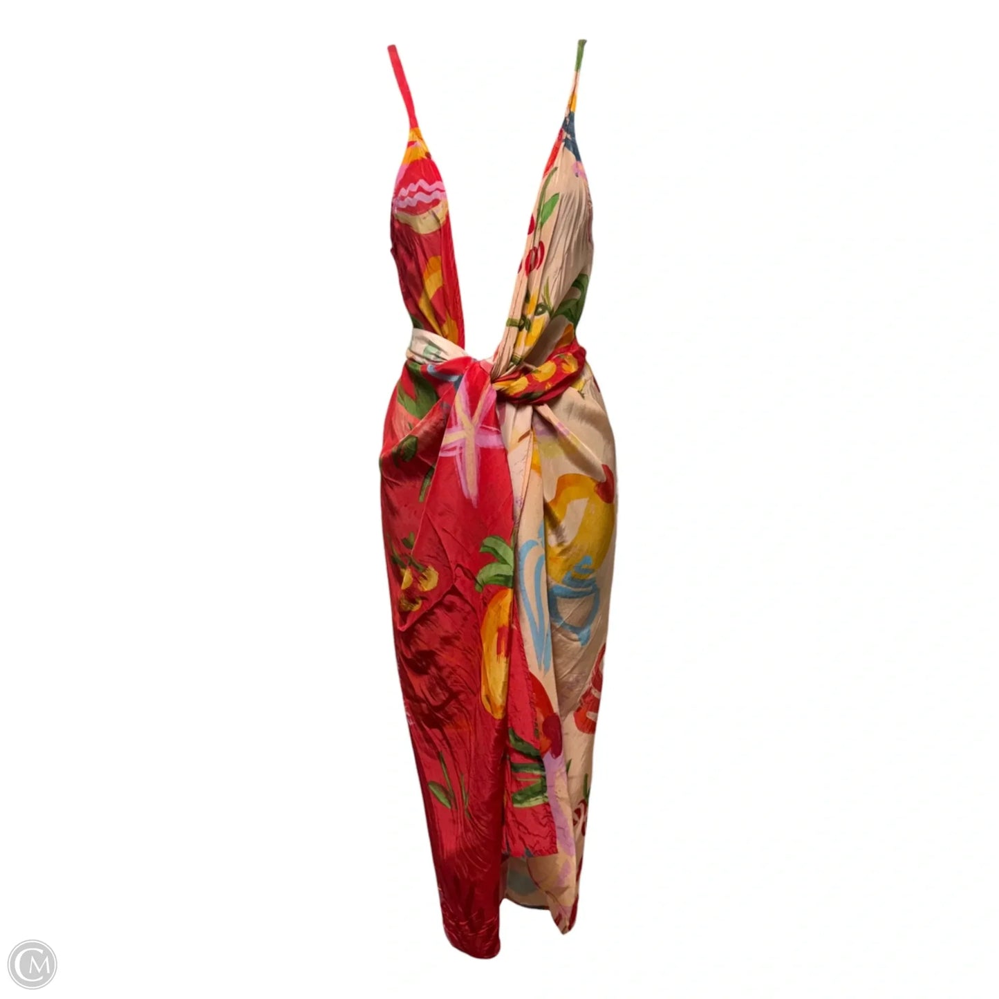 Mixed Fruits Cover-Up Dress Casual Midi By Farm Rio In Tropical Print, Size: L