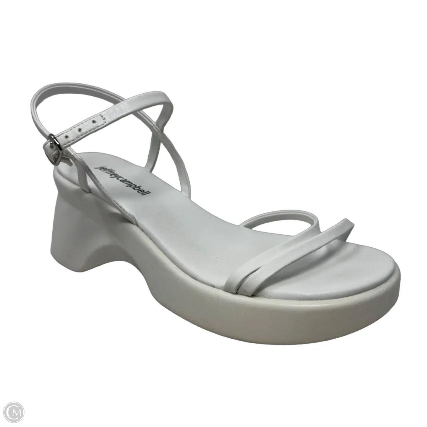 Leonel Platform Sandals By Jeffrey Campbell In White, Size: 7
