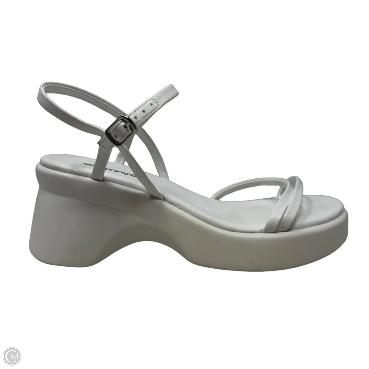 Leonel Platform Sandals By Jeffrey Campbell In White, Size: 7