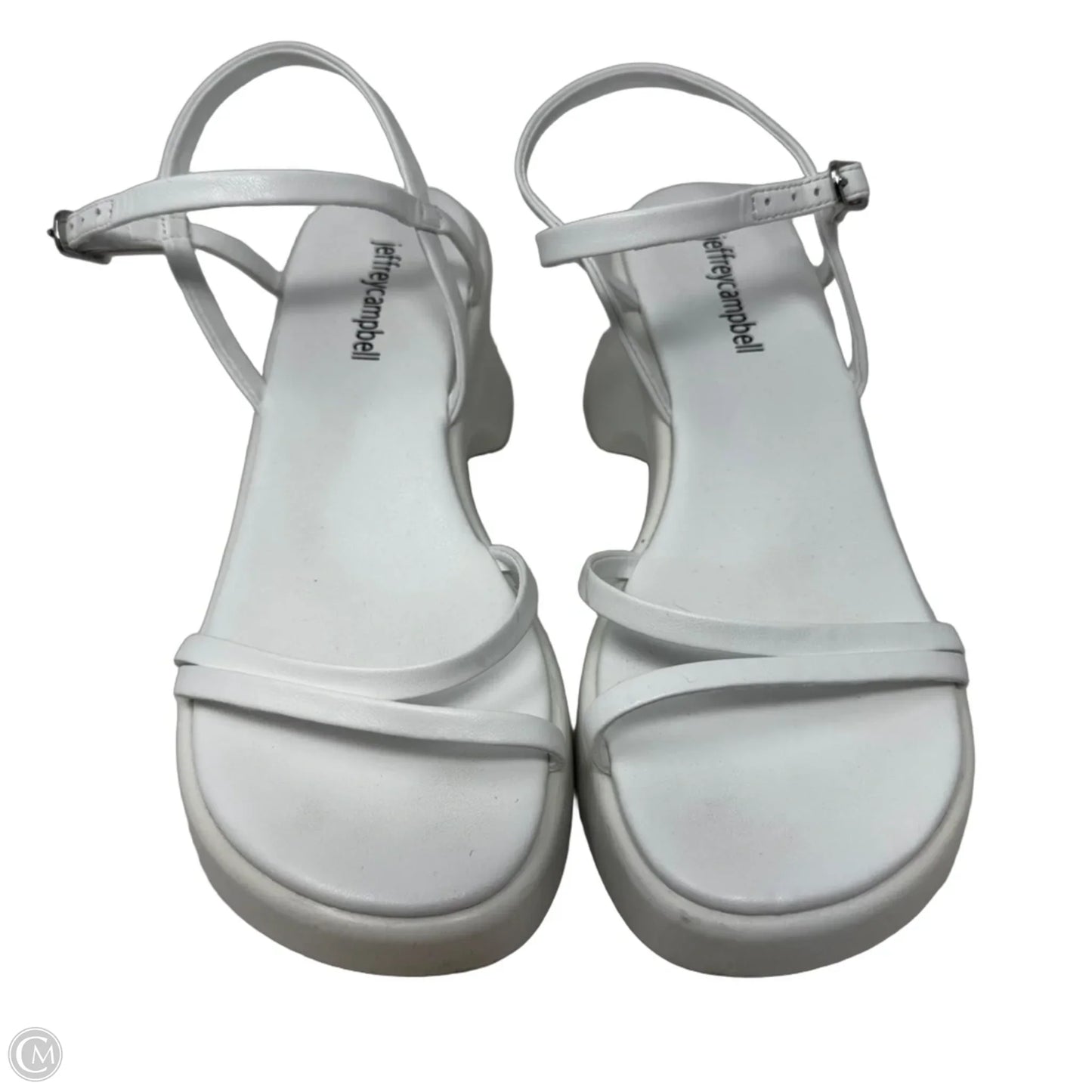 Leonel Platform Sandals By Jeffrey Campbell In White, Size: 7