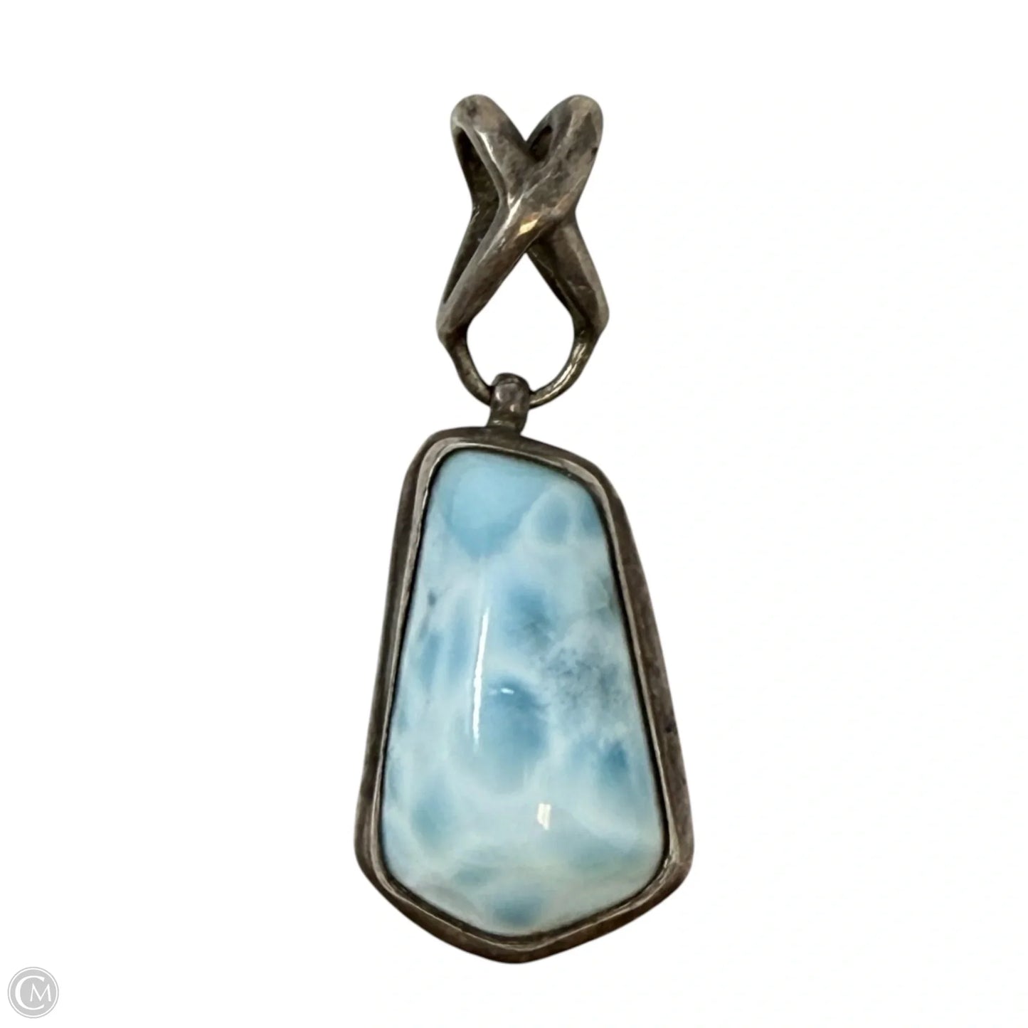 Sterling Silver & Larimar Pendant