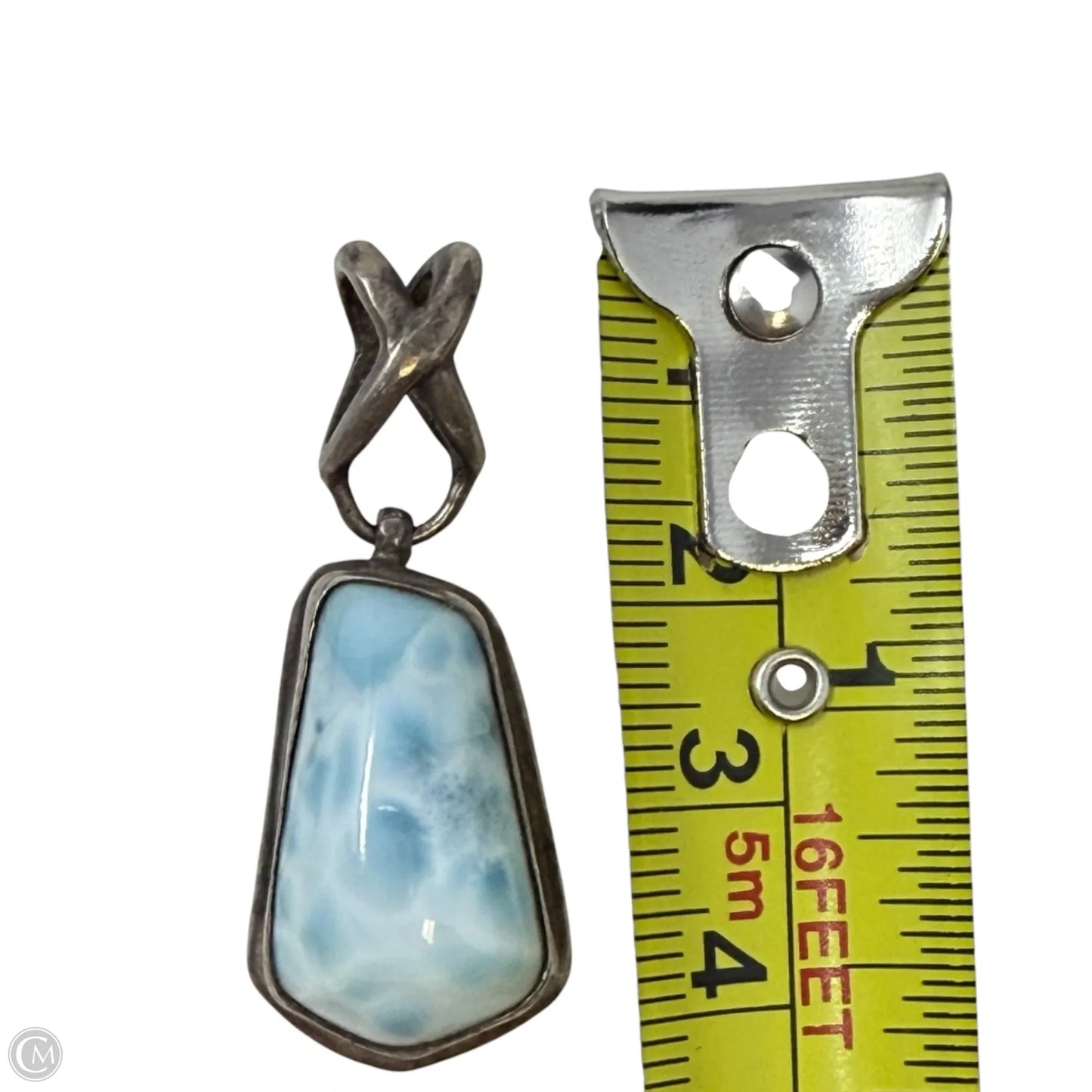 Sterling Silver & Larimar Pendant