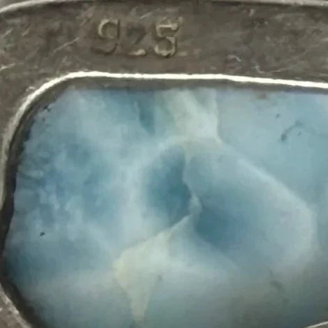 Sterling Silver & Larimar Pendant