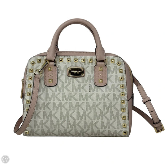 Sandrine Studded Saffiano Leather Satchel By Michael By Michael Kors, Size: Medium