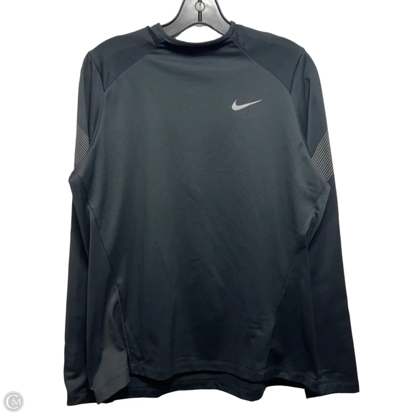 Athletic Top Long Sleeve Crewneck By Nike Apparel In Black, Size: L