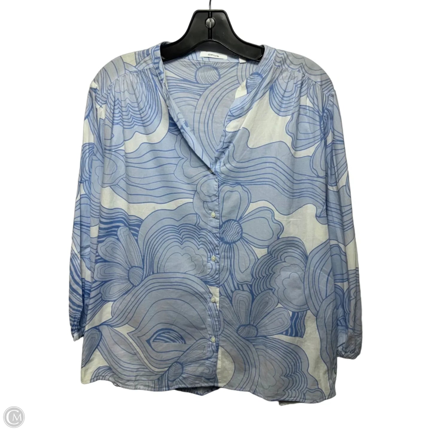 Top Long Sleeve By Opus In Blue, Size: M/L, German 40