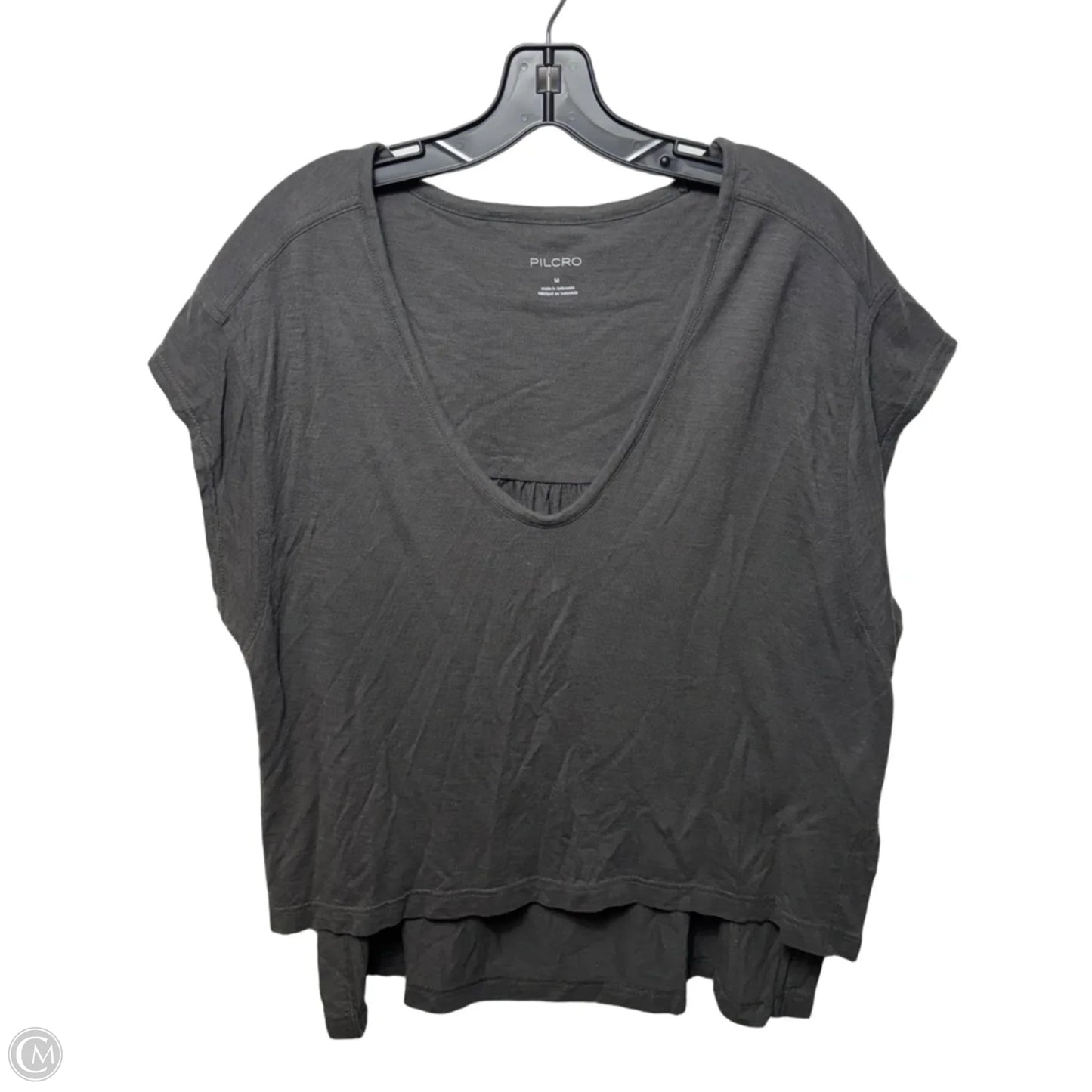 Top Short Sleeve Basic By Pilcro In Grey, Size: M