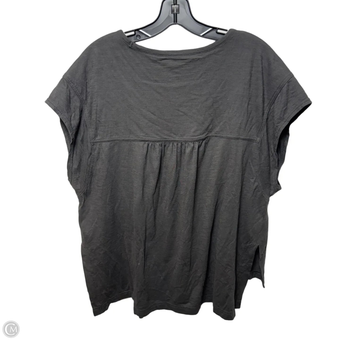 Top Short Sleeve Basic By Pilcro In Grey, Size: M