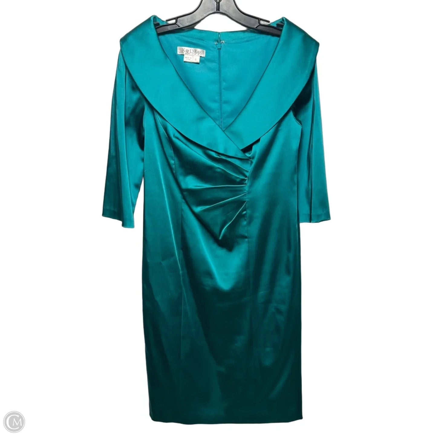 Dress Party Midi By Kay Unger In Teal, Size: 8