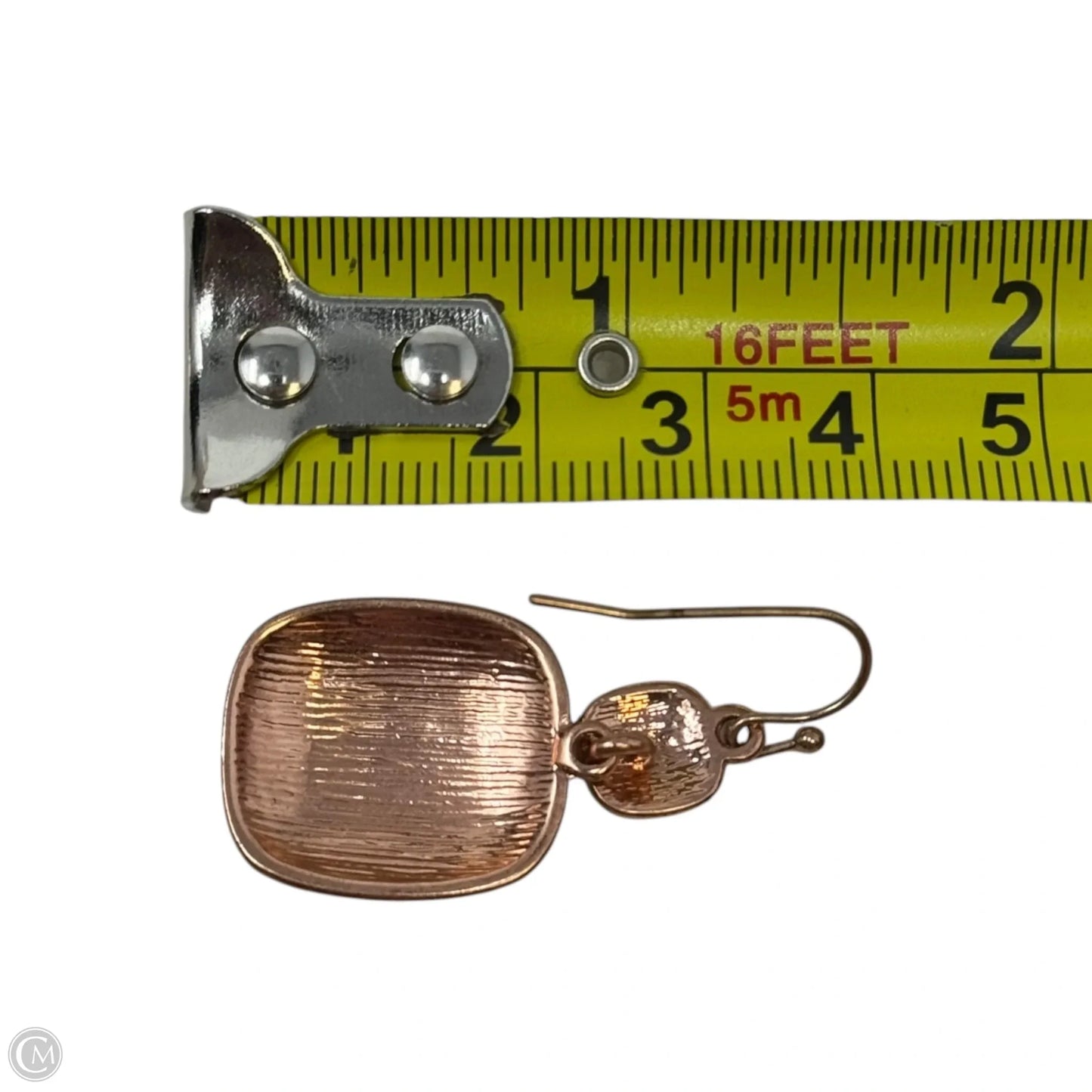 Hammered Copper Tone Dangle Earrings