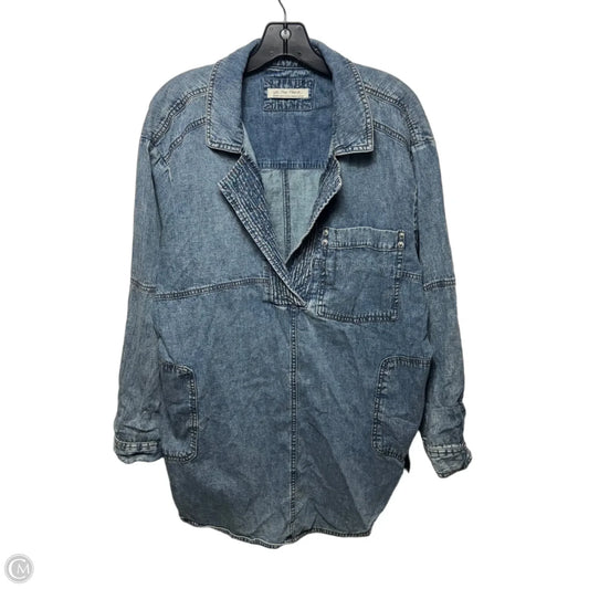 Tunic Long Sleeve By We The Free In Blue Denim, Size: M