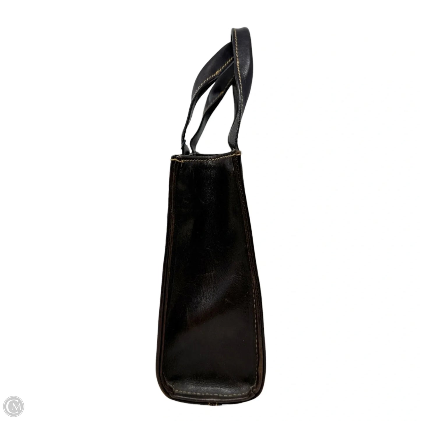 Y2K Sam Leather Box Tote Designer By Kate Spade, Size: Small