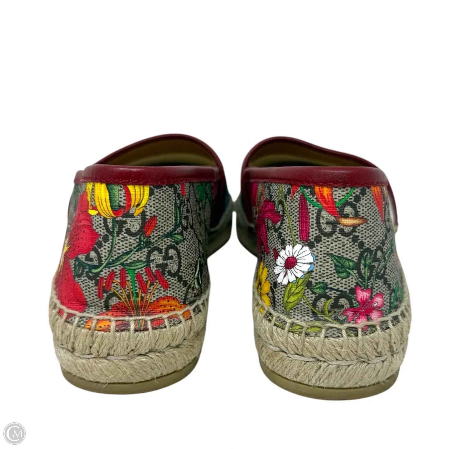 GG Supreme Monogram Flora Espadrilles In Coated Canvas Luxury Designer By Gucci In Floral Print, Size: 6 (36)