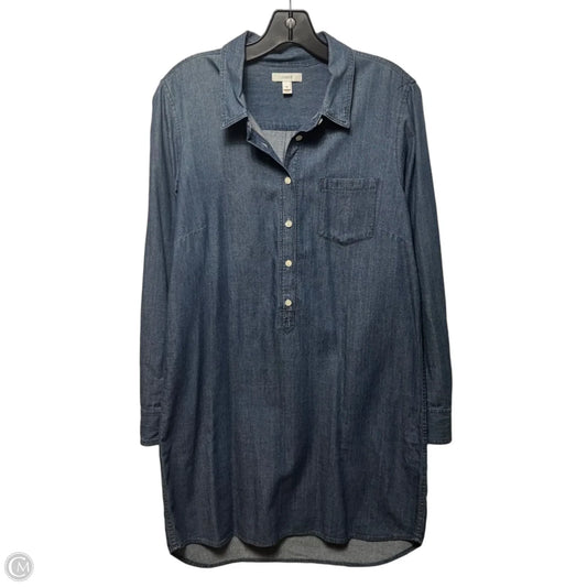 Tunic Long Sleeve By J. Crew In Blue Denim, Size: 12