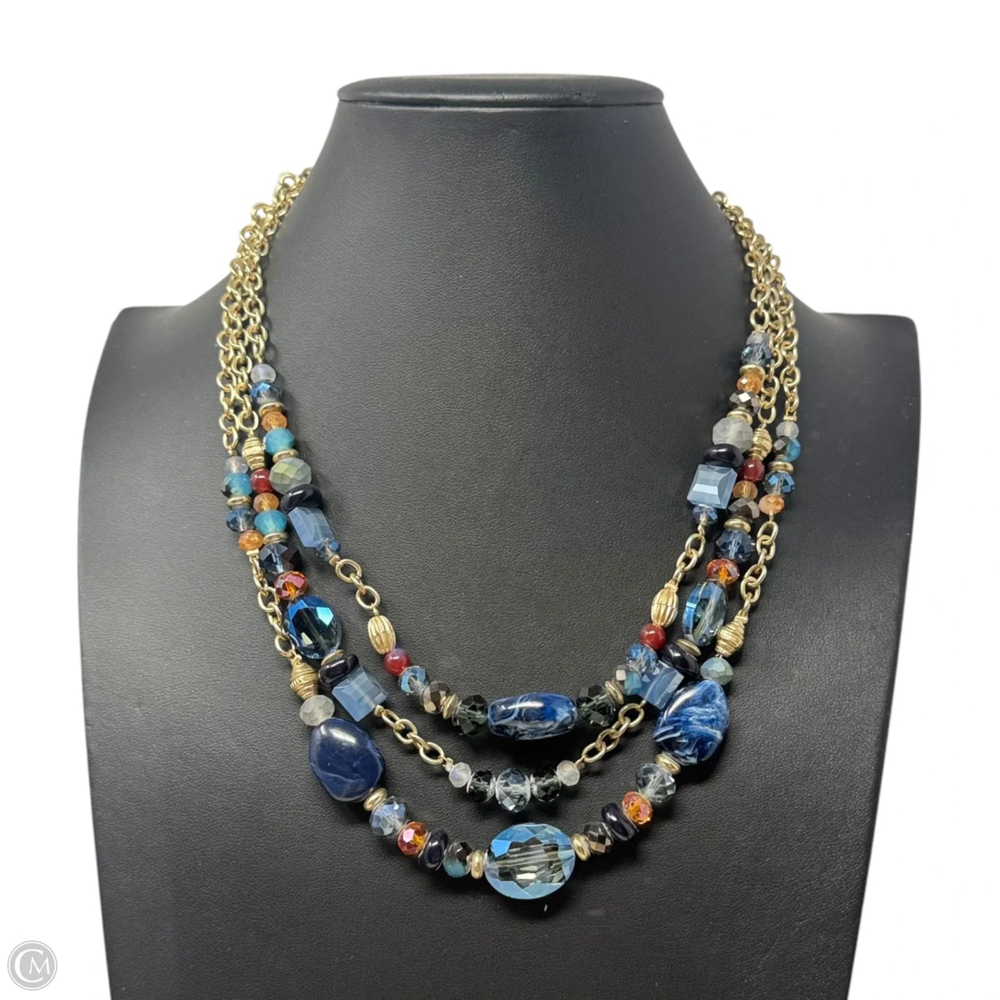 Blue Bead Layered Necklace By Chico’s