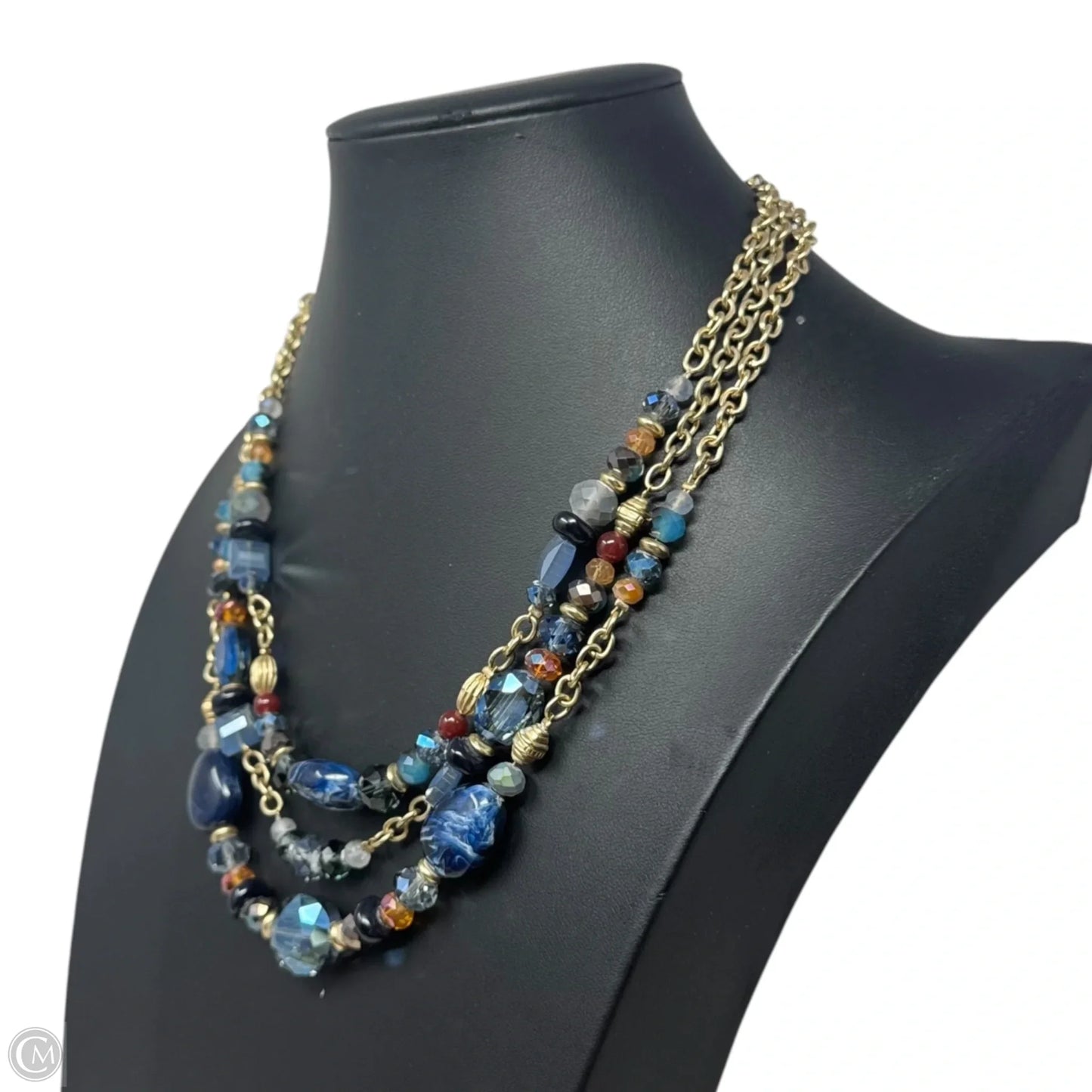 Blue Bead Layered Necklace By Chico’s
