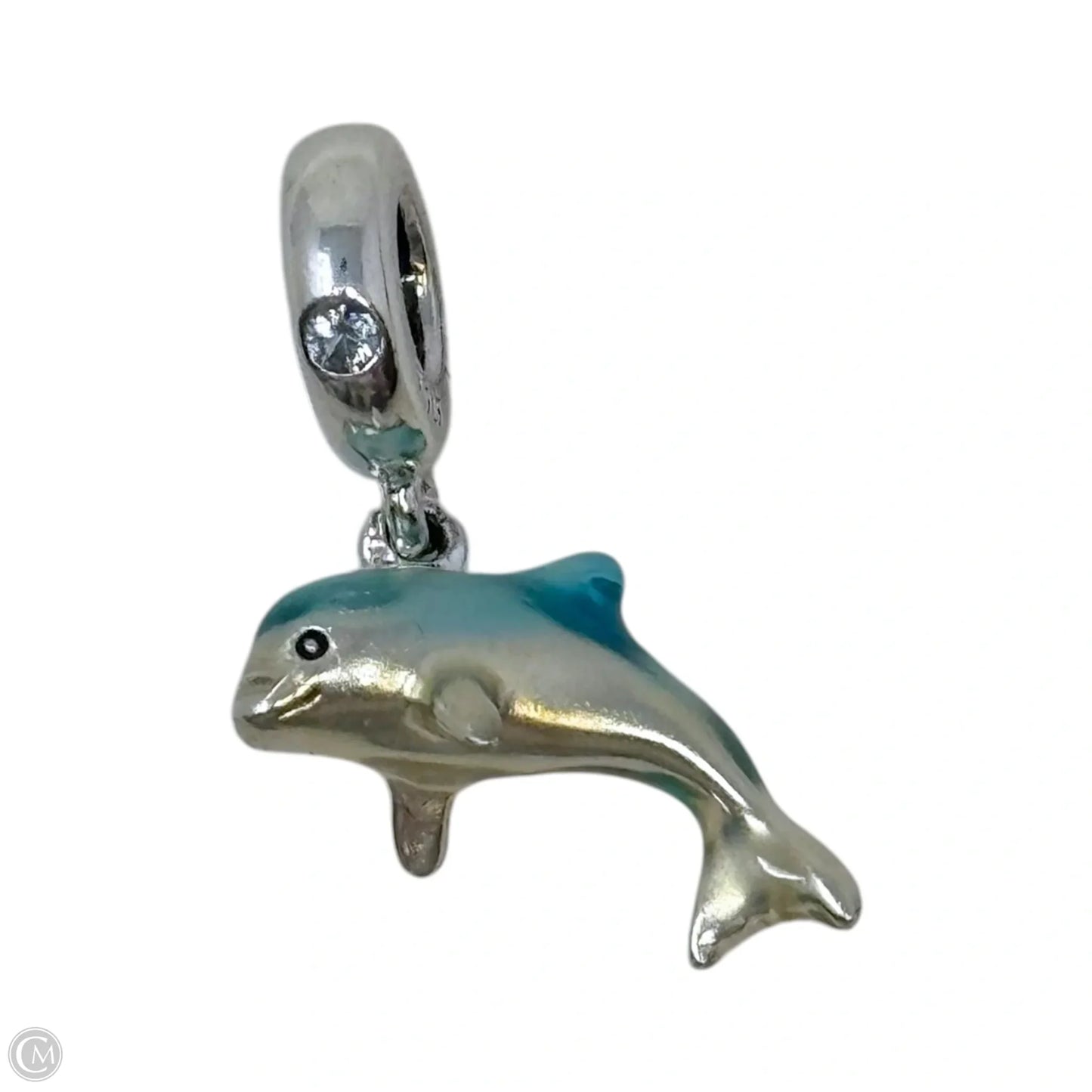 Shimmering Dolphin Dangle Sterling Silver Bracelet Charm By Pandora