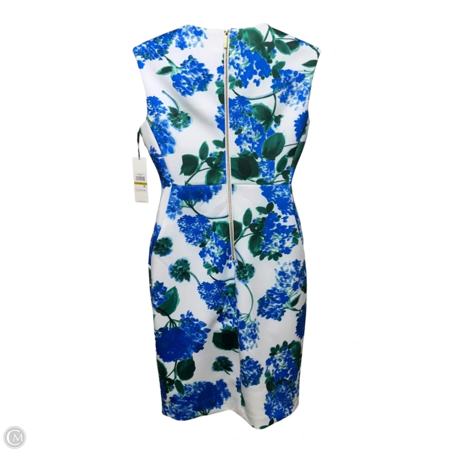 Dress Casual Midi By Calvin Klein In Floral Print, Size: 14