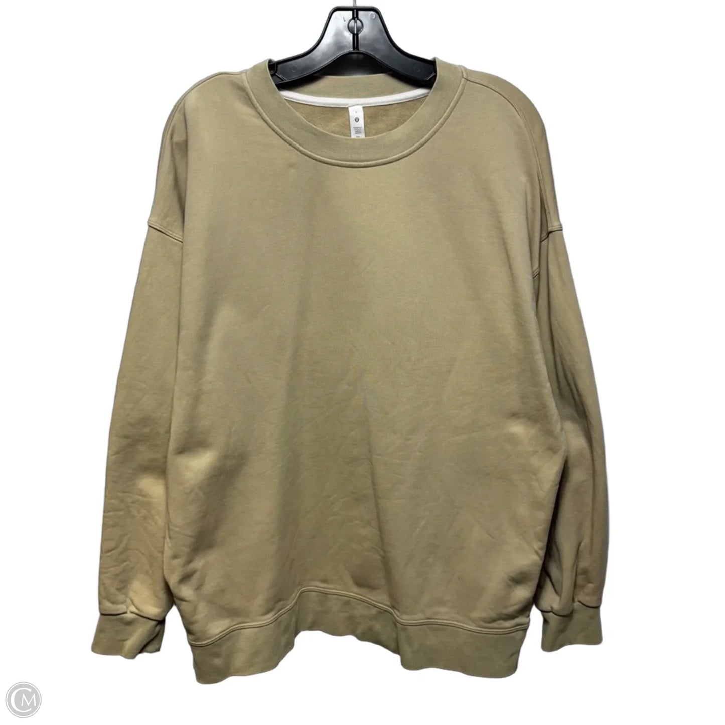 Athletic Top Long Sleeve Crewneck By Lululemon In Tan, Size: 8
