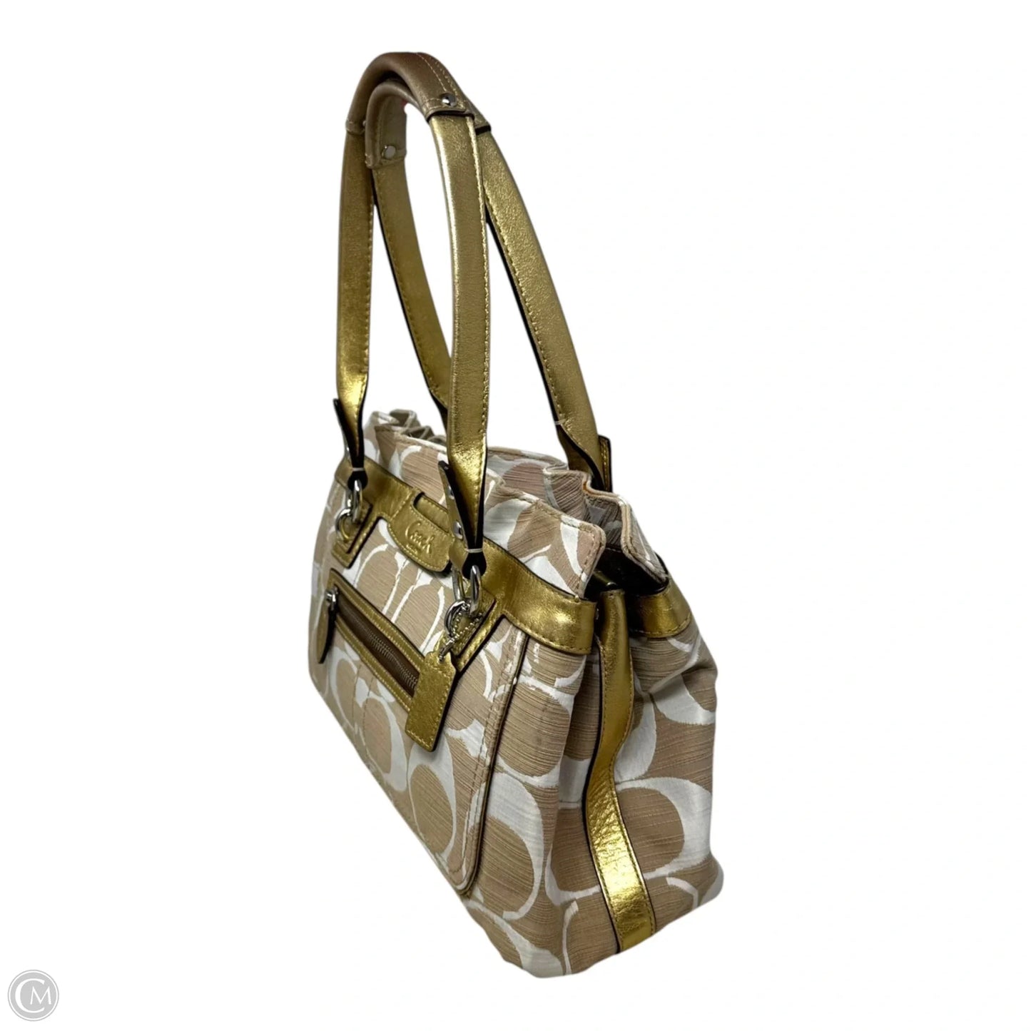 AS IS Penelope Signature Handbag Designer By Coach, Size: Medium