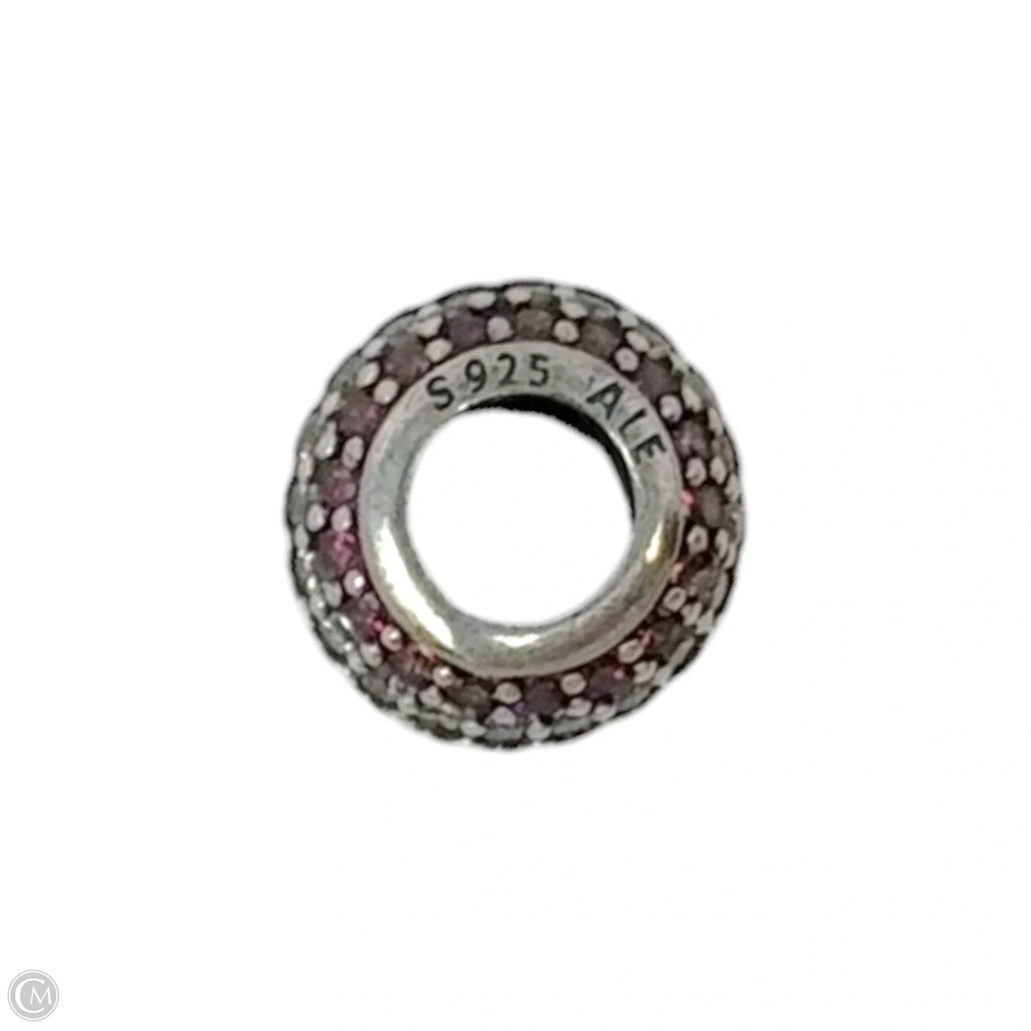 Nautical Stripes Pave Lights Sterling Silver Bracelet Charm By Pandora