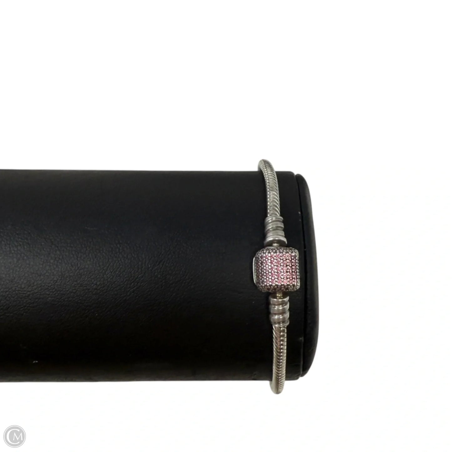 Moments Cubic Zirconia Sparkling Pink Pavé CZ Clasp Snake Chain Bracelet By Pandora