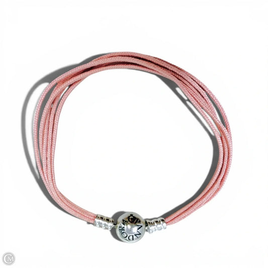 Multi-Strand Fabric Cord Bracelet with Sterling Silver Clasp By Pandora
