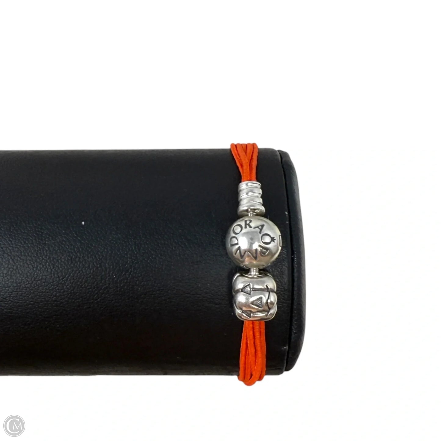 Multi-Strand Fabric Cord Bracelet with Sterling Silver Clasp & Jack-O-Lantern Charm By Pandora