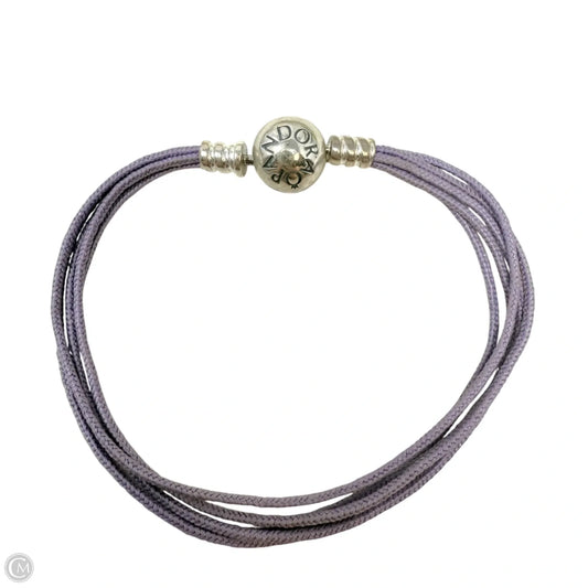 Multi-Strand Fabric Cord Bracelet with Sterling Silver Clasp By Pandora