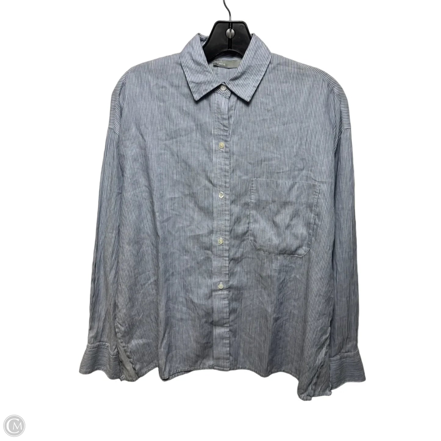 Top Long Sleeve By Vince In Striped Pattern, Size: S