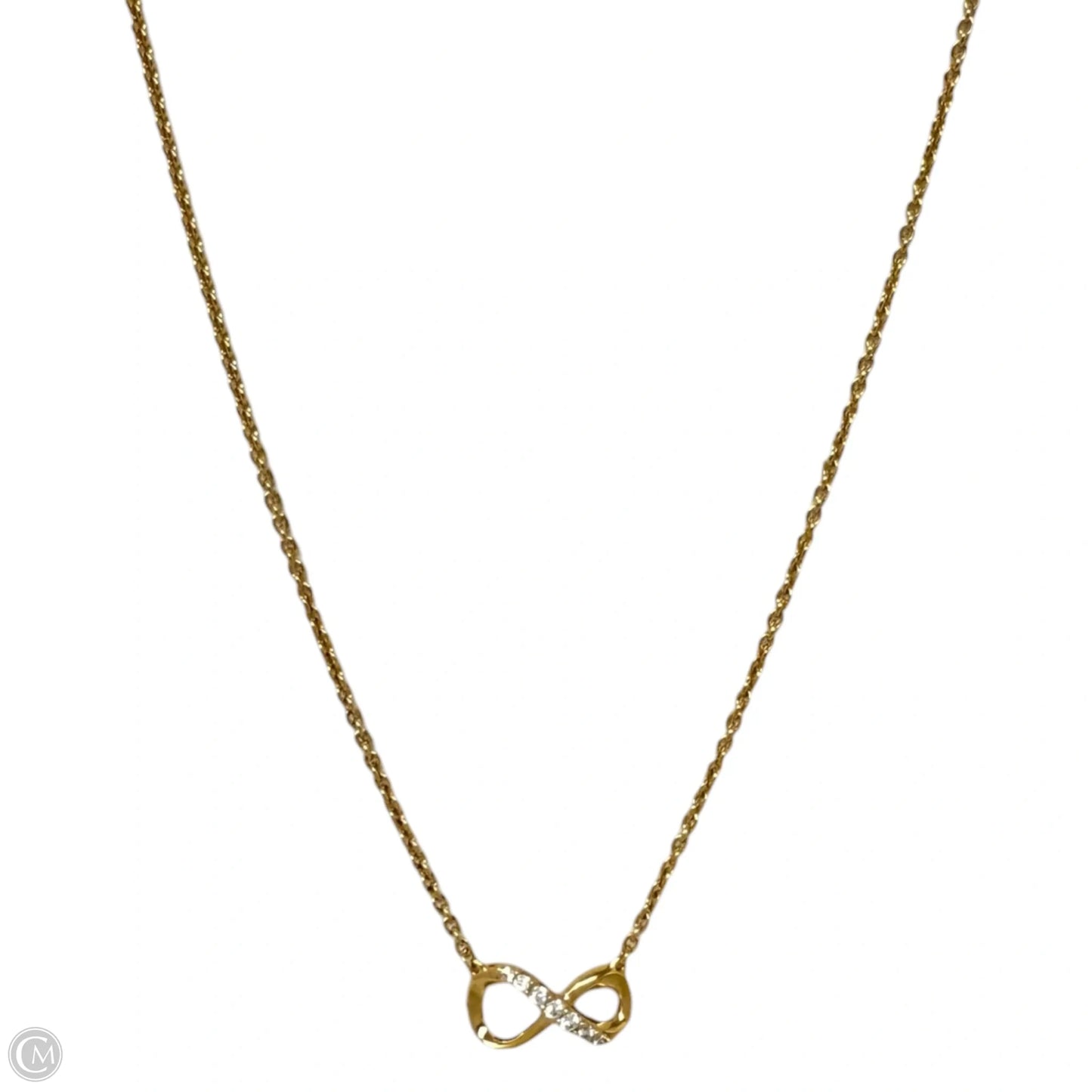 Sparkling Pavé CZ Infinity Collier Necklace In 14K Gold Over Sterling Silver By Pandora