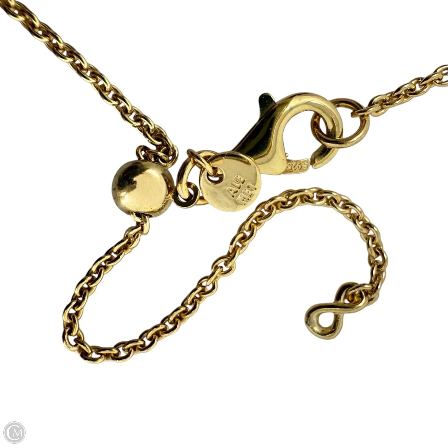 Sparkling Pavé CZ Infinity Collier Necklace In 14K Gold Over Sterling Silver By Pandora