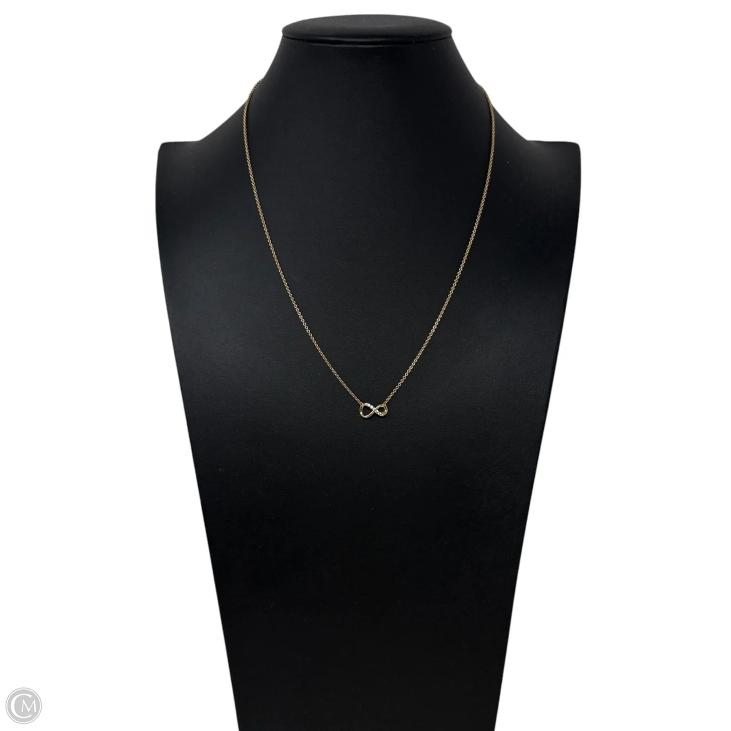 Sparkling Pavé CZ Infinity Collier Necklace In 14K Gold Over Sterling Silver By Pandora
