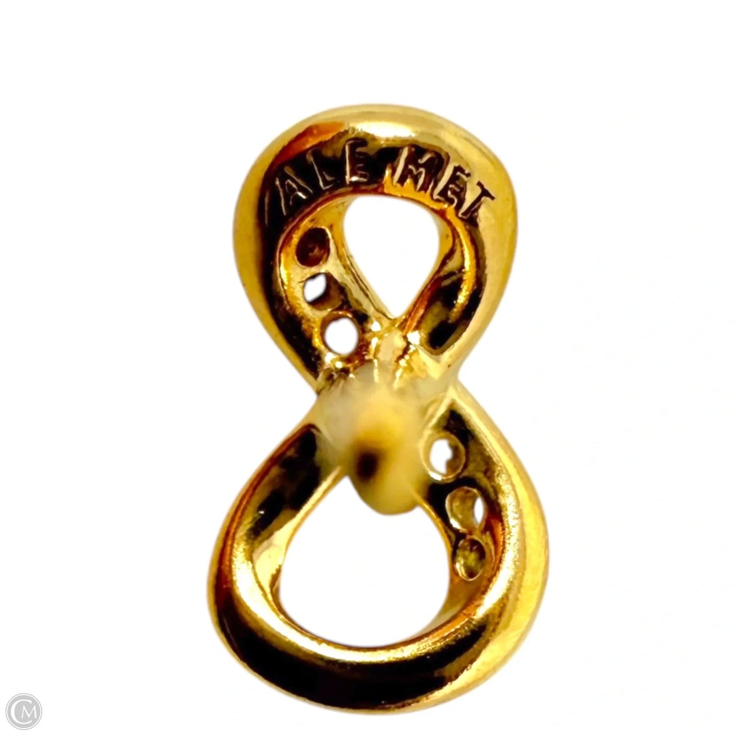 Sparkling Infinity Pavé CZ Stud Earrings In 14k Gold Over Sterling Silver By Pandora