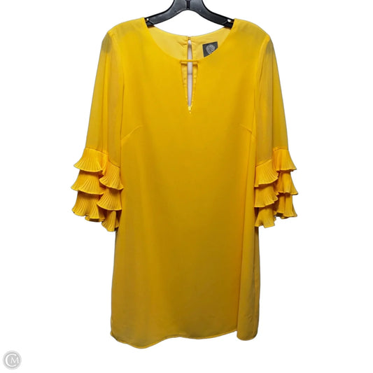 Dress Casual Midi By Vince Camuto In Yellow, Size: 10