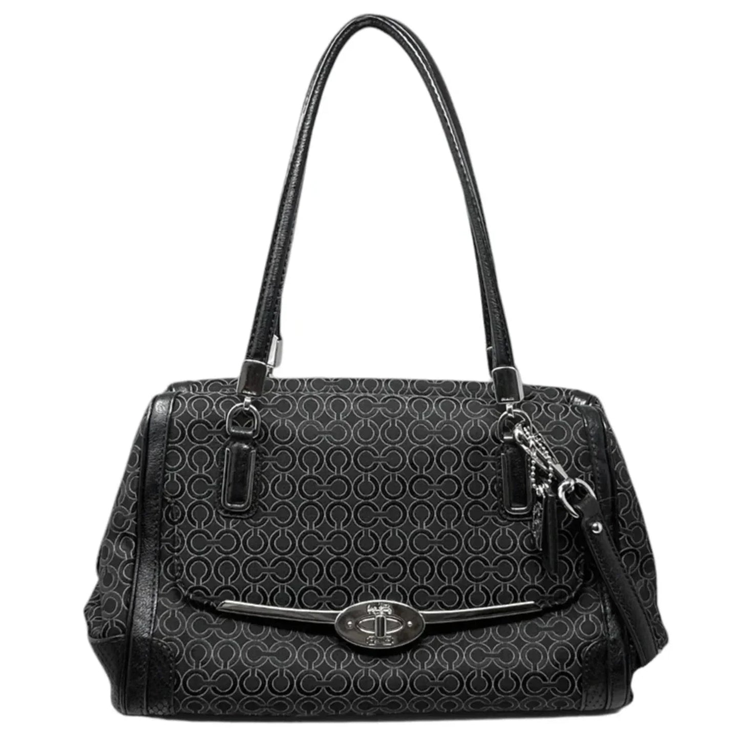 Vintage Madison Madeline East West Op Art Satchel Designer By Coach, Size: Medium