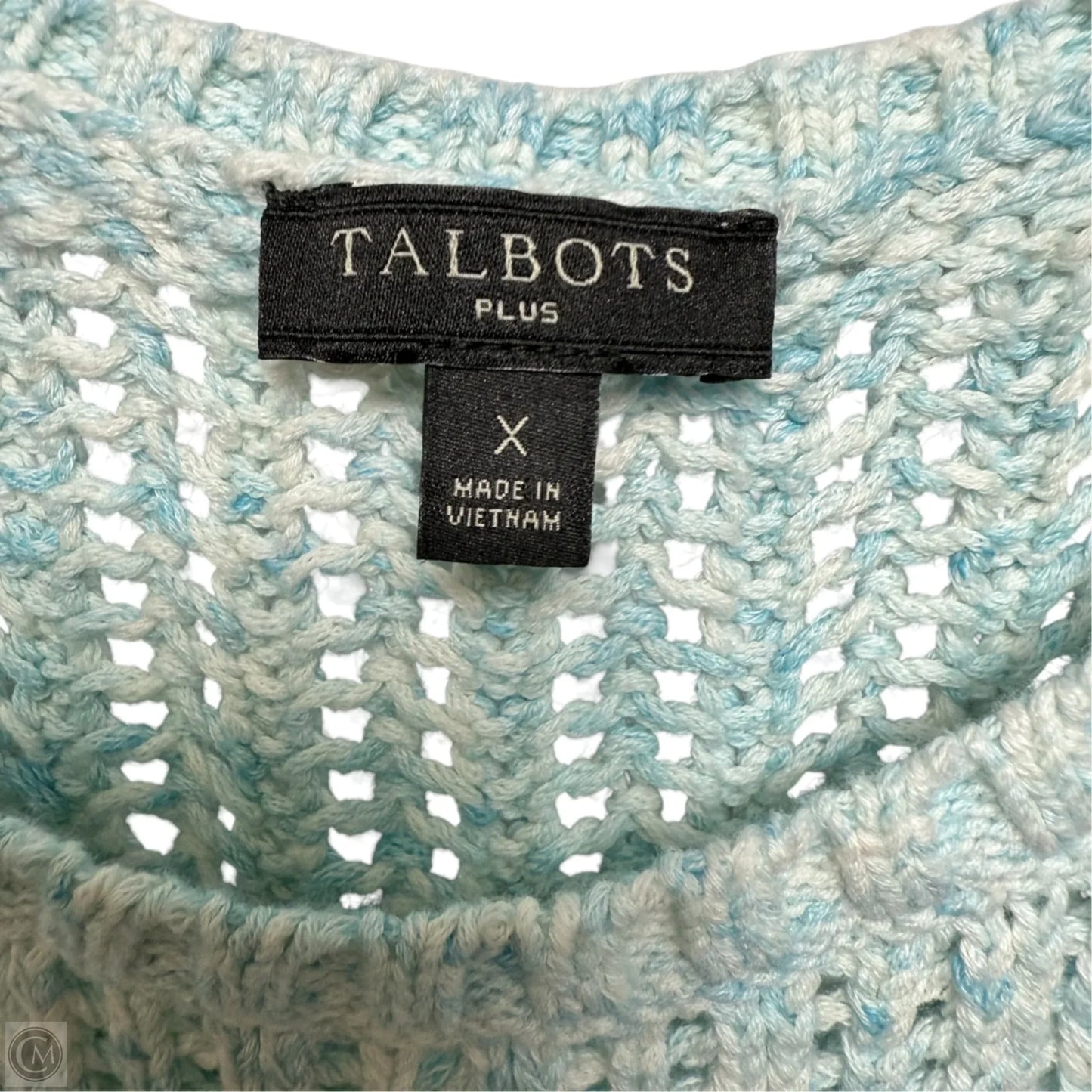 Sweater By Talbots In Aqua, Size: Xl