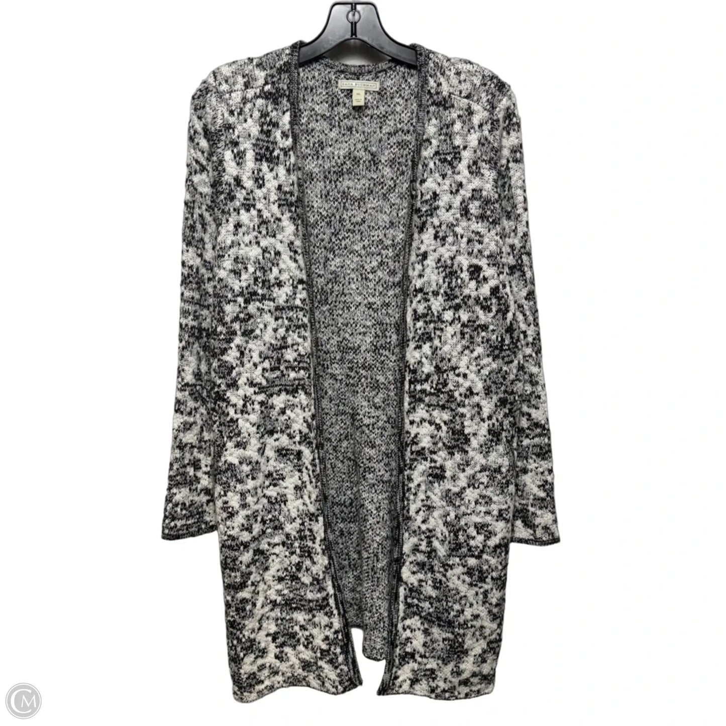 Sweater Cardigan By Dana Buchman In Black & White, Size: Xl