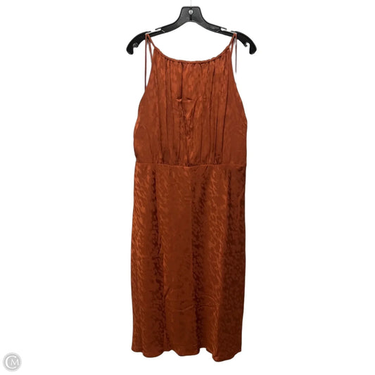 Dress Casual Midi By Banana Republic In Brown, Size: 18