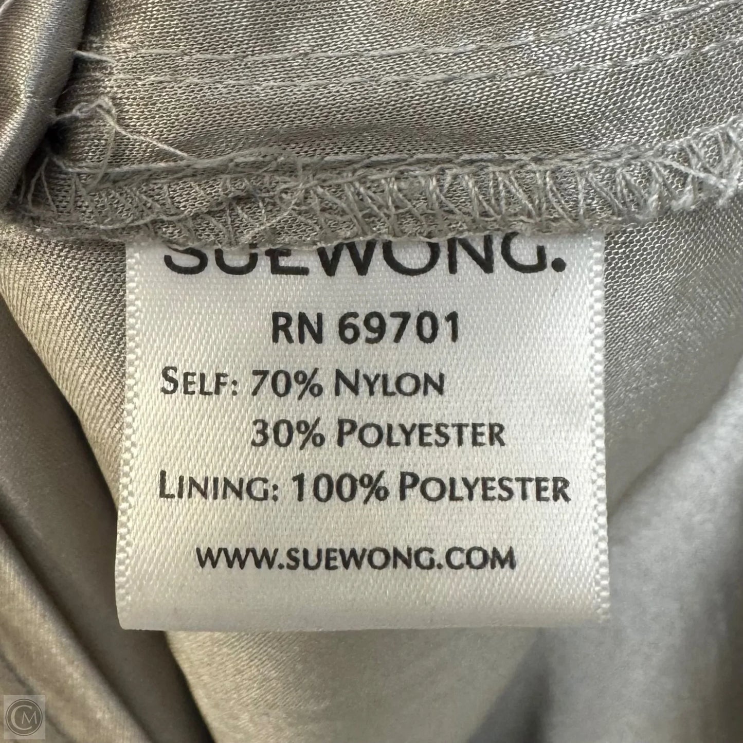 Strapless Embellished Petal Cocktail Dress By Sue Wong Nocturne In Silver, Size: 4