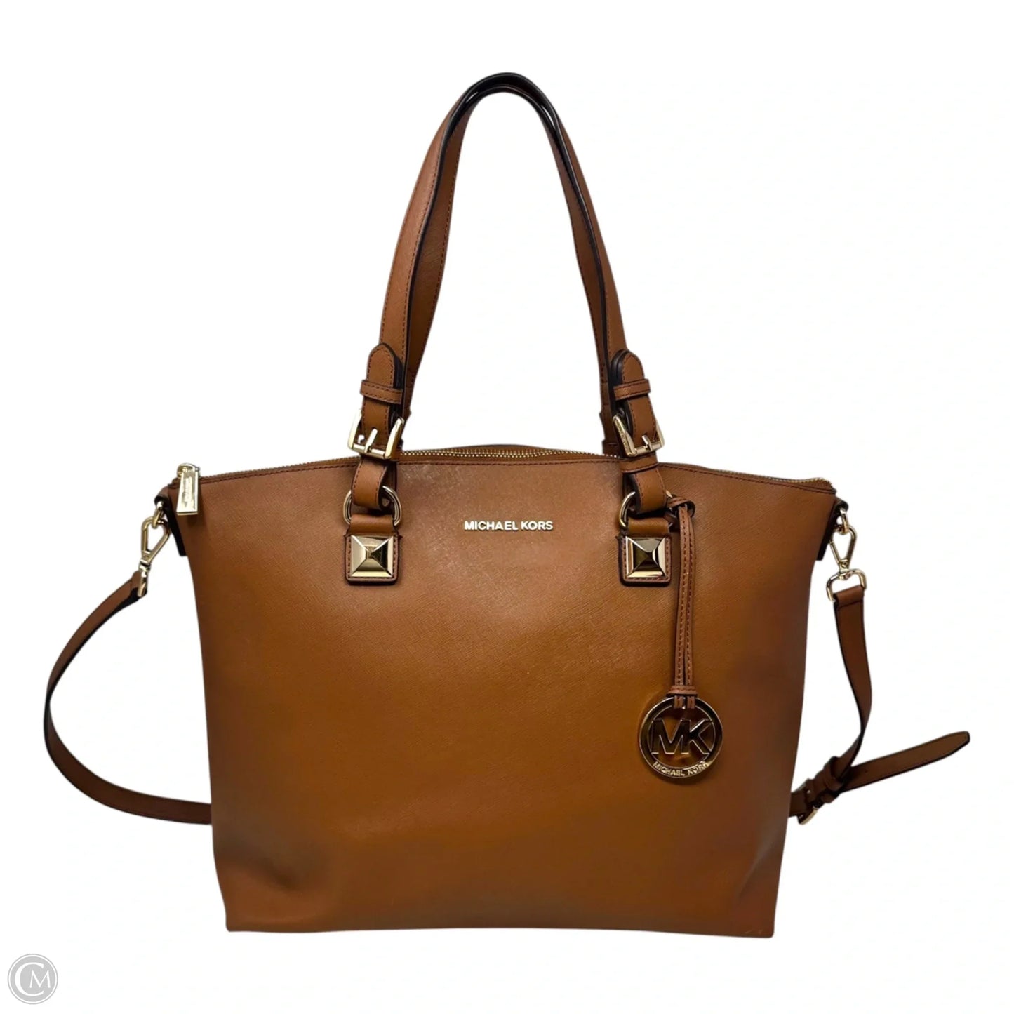 Karla Saffiano Handbag Leather By Michael By Michael Kors, Size: Large