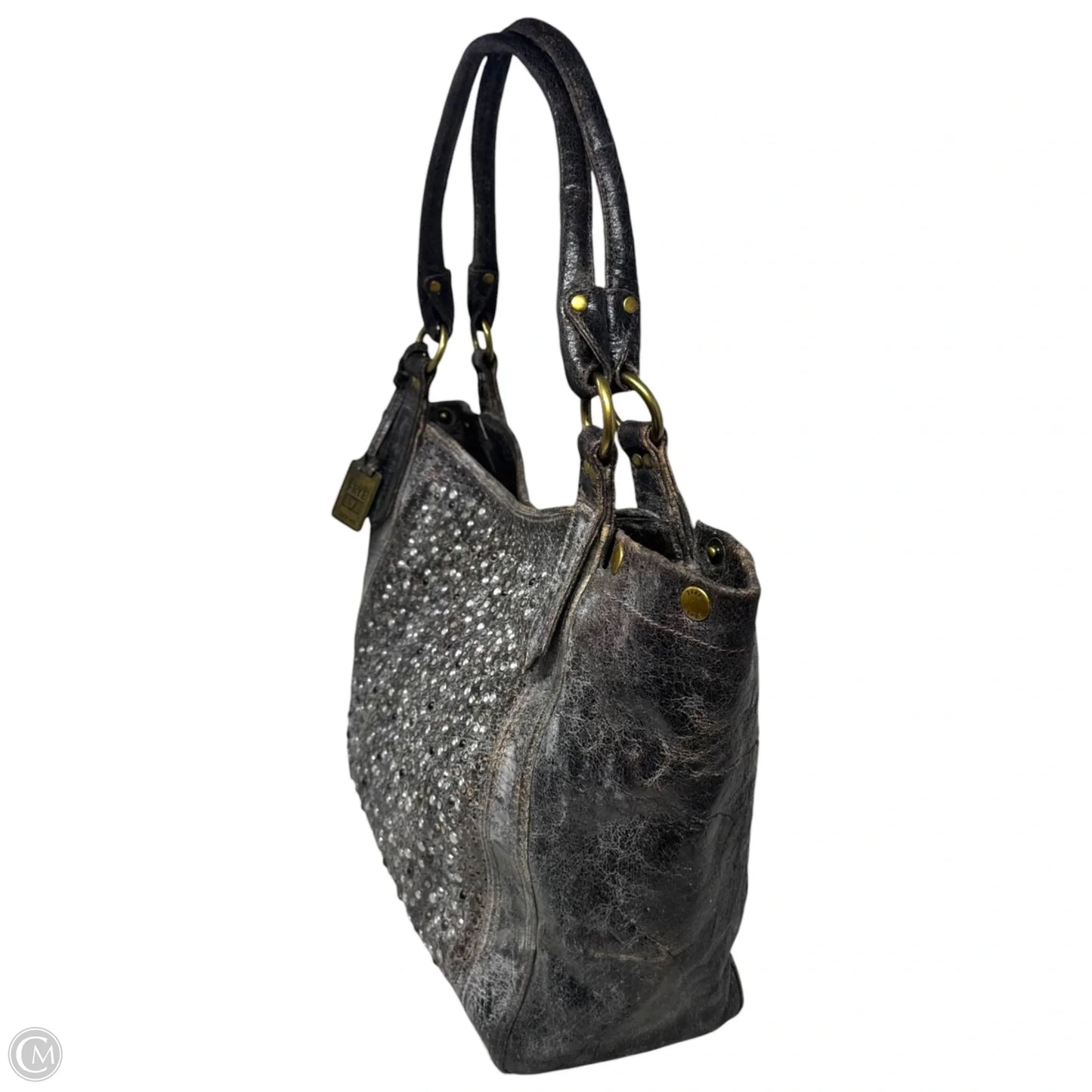 Deborah Studded Shoulder Handbag Designer By Frye, Size: Large