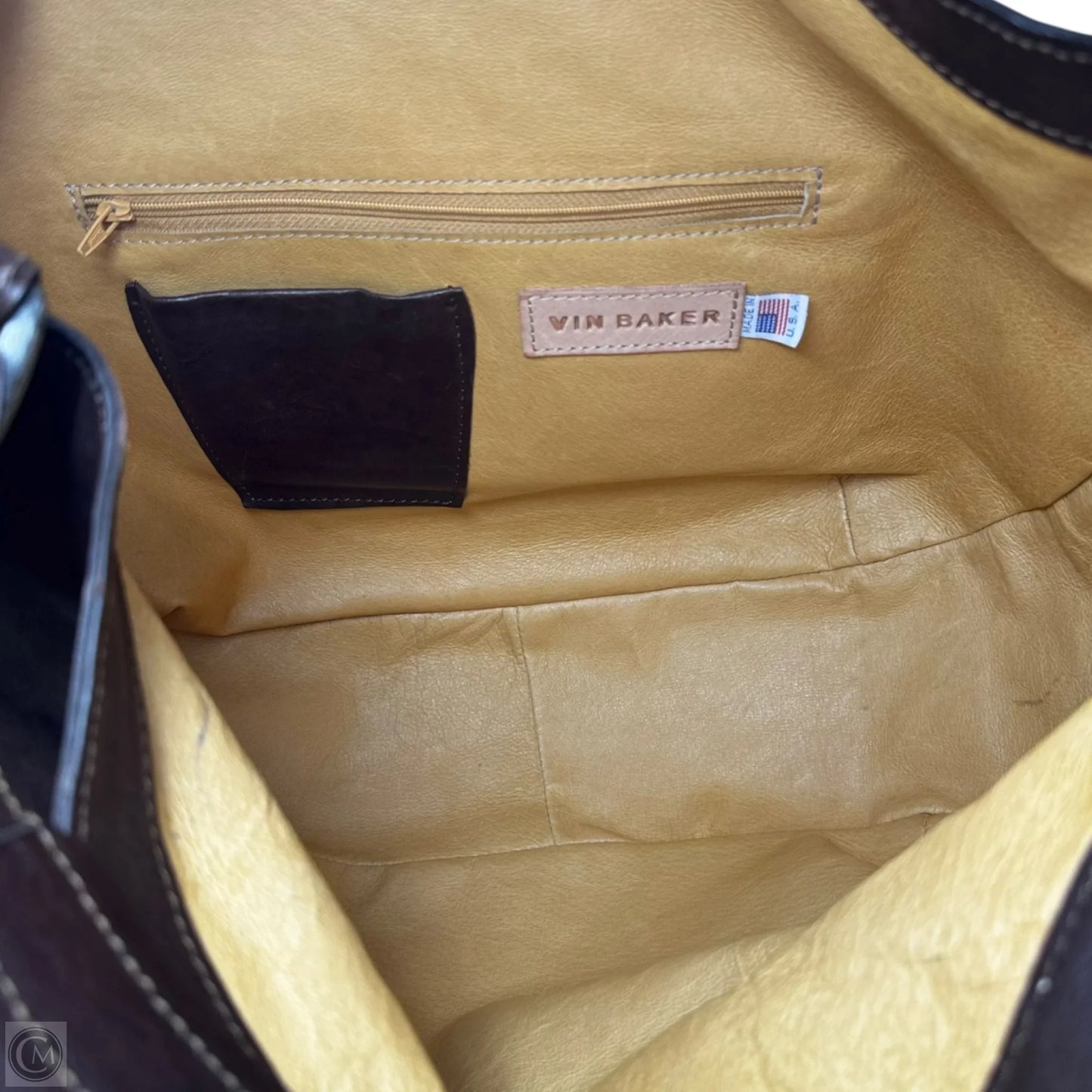 Handbag Leather By Vin Baker, Size: Large