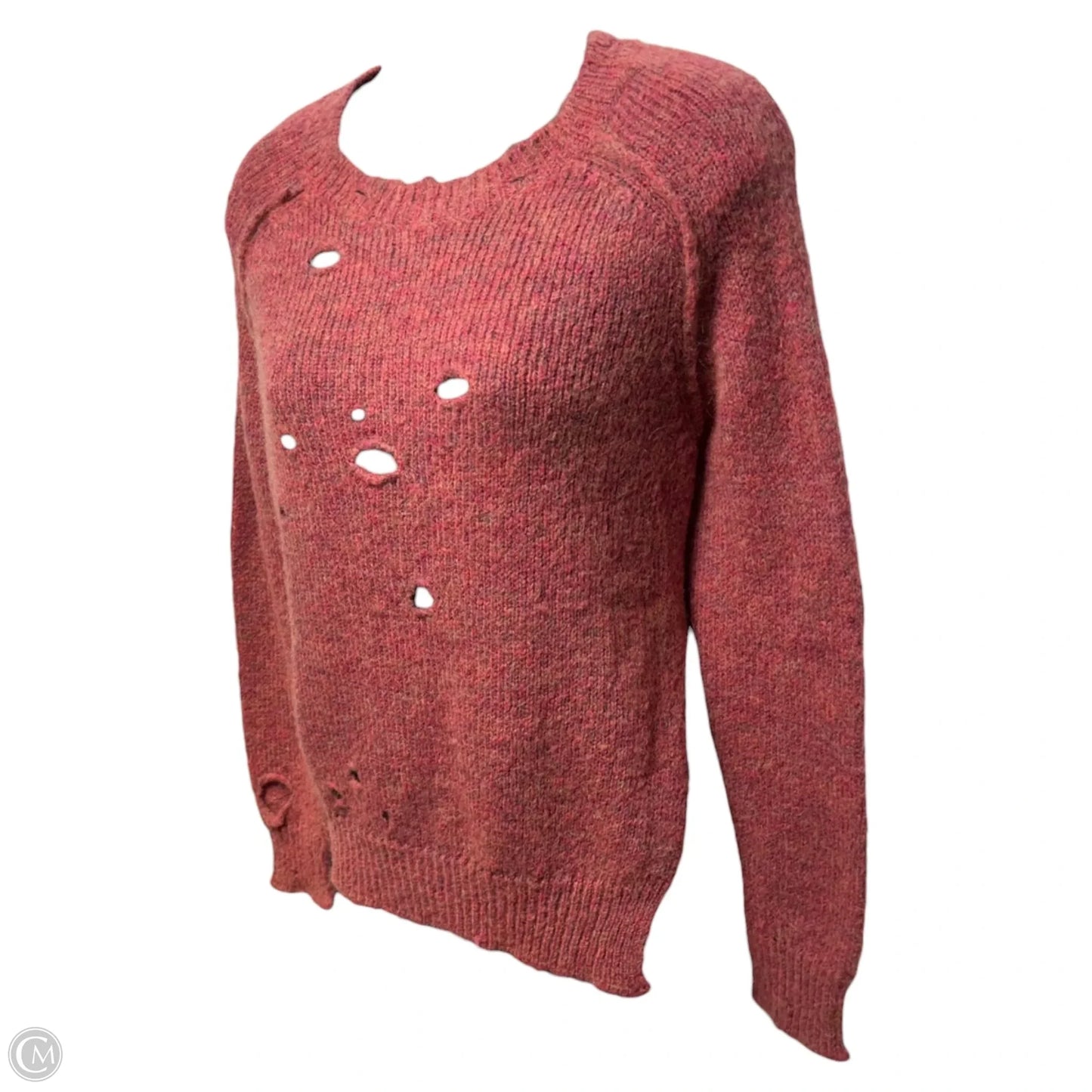 Distressed Mohair Blend Sweater Designer By Isabel Marant In Coral, Size: 4 (38)