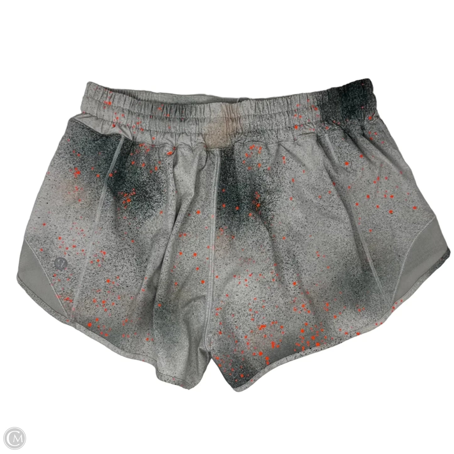 Athletic Shorts By Lululemon In Grey, Green & Orange, Size: 6