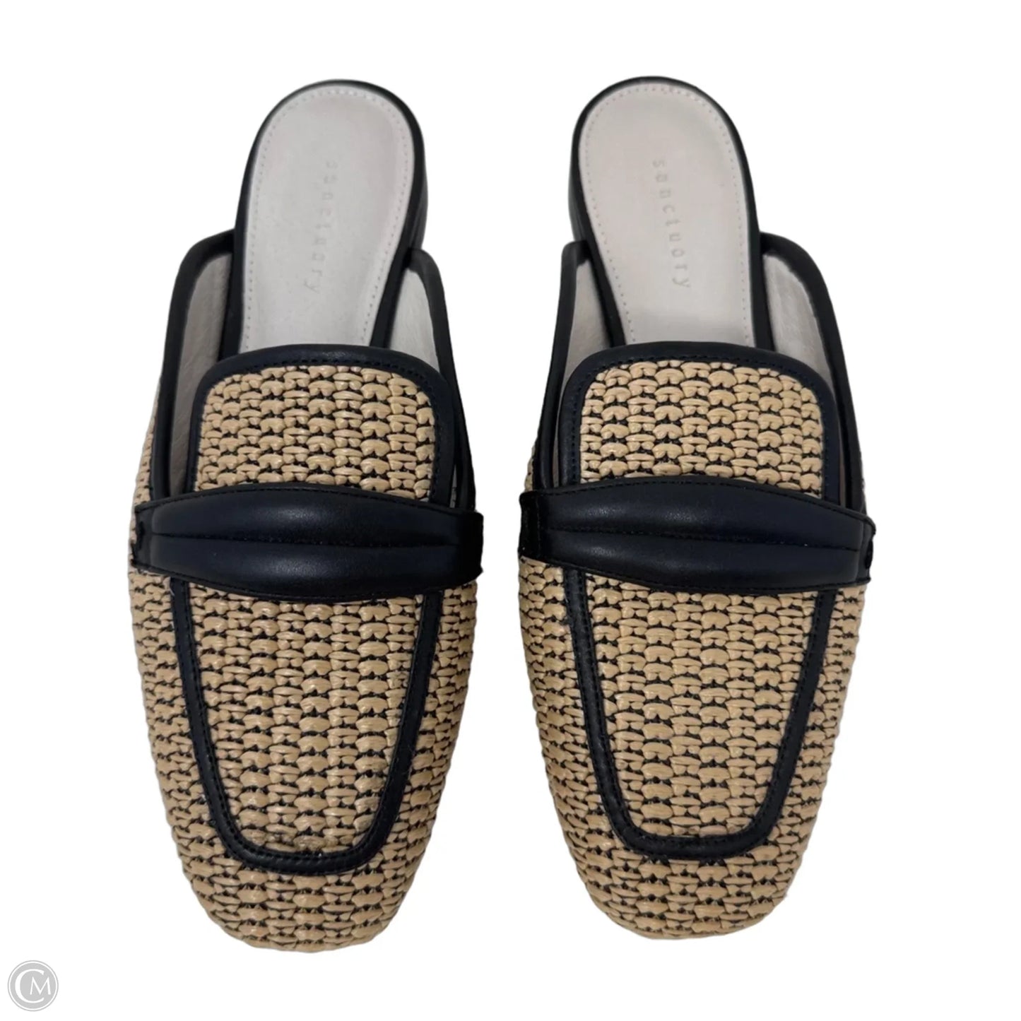Woven Mule Shoes Flats By Sanctuary In Tan, Size: 7.5