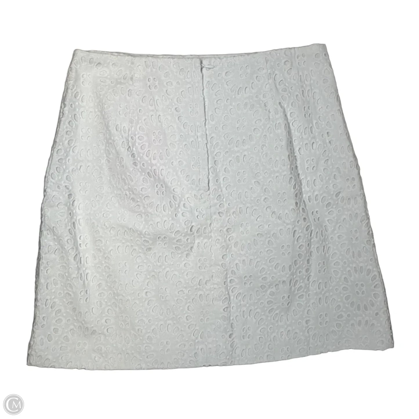 Izzy Skirt Beach Paradise Eyelet Designer By Lilly Pulitzer In Resort White, Size: 8