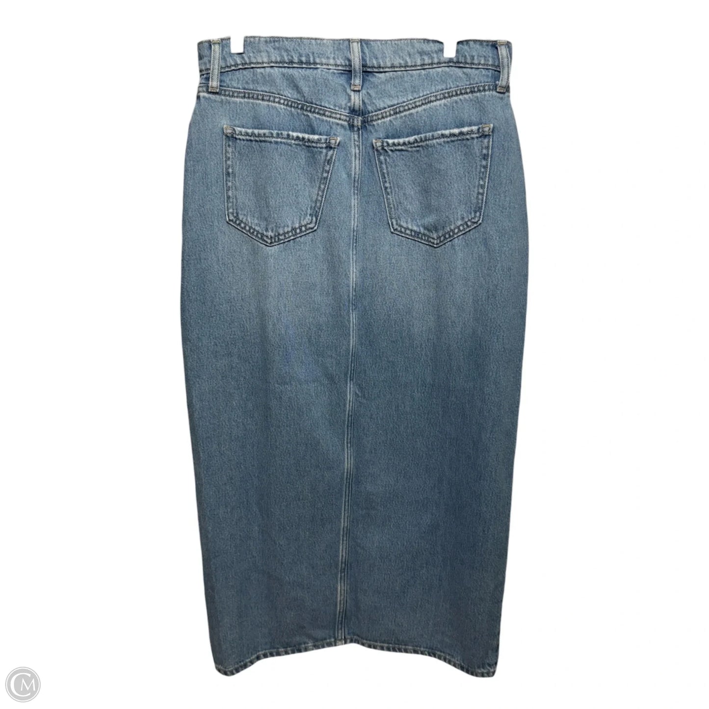 Drapey Denim Mid Rise Skirt Maxi By Old Navy In Blue Denim, Size: 6