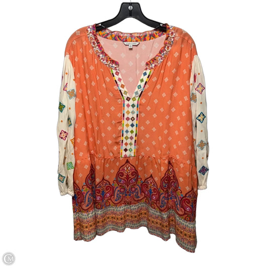 Tunic 3/4 Sleeve By John Mark In Multi-colored, Size: 3x